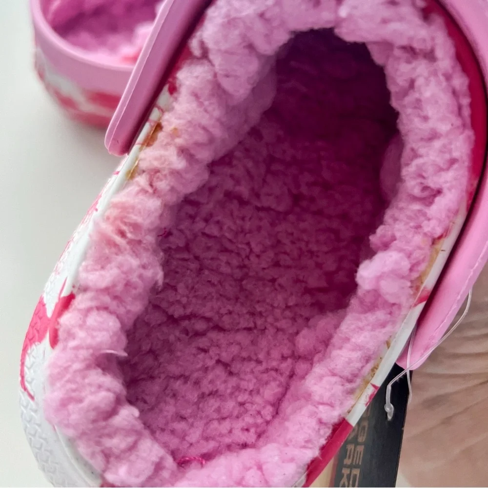 Rugged Shark Toddler Girls Lined Clogs - Pink White, Size 12